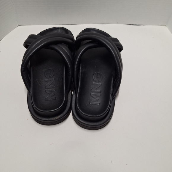 MNG Black Cross-Strap Sandals - Picture 2 of 3